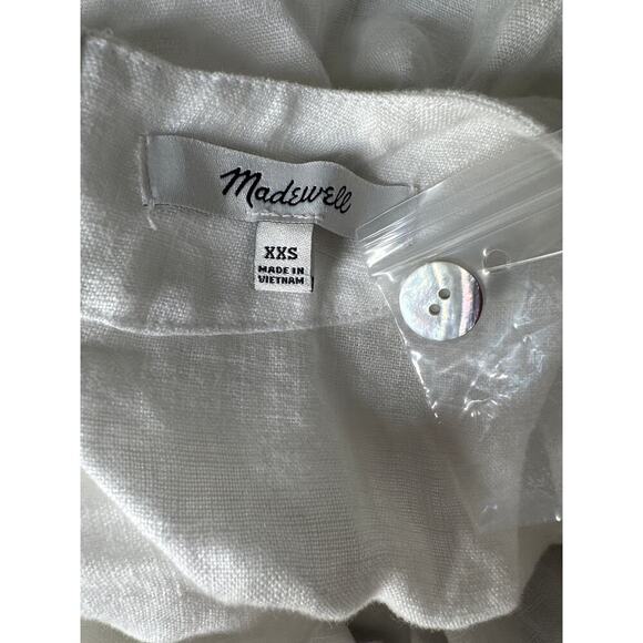 Madewell Bateau-Neck Tank 100% Linen Sleeveless Shell Top Eyelet White NWOT XXS - Picture 5 of 8